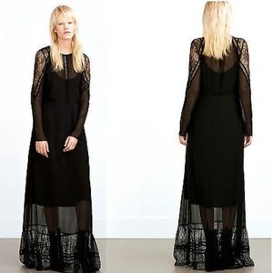 ZARA Black Long Maxi Dress